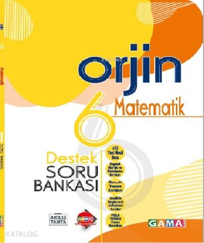 Orjin 6 Matematik Destek Soru Bankası + 20 Deneme (2 Kitap) - 1