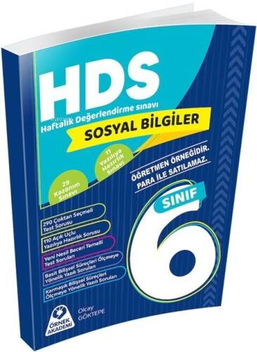 Örnek Akademi 6. Sınıf Sosyal Bilgiler Haftalık Değerlendirme Sınavı HDS - 1