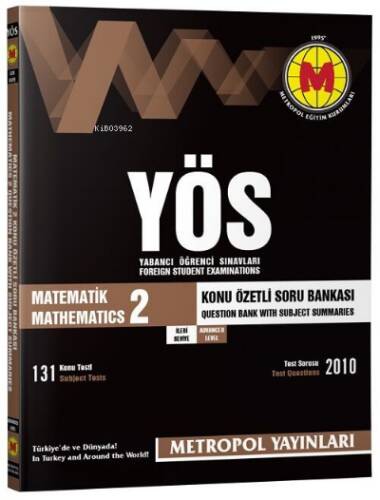 ÖS Matematik 2 İleri Seviye Konu Özetli Soru Bankası - 1