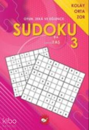 Oyun, Zeka ve Eğlence: Sudoku; 3 Kolay, Orta, Zor (9+ Yaş) - 1