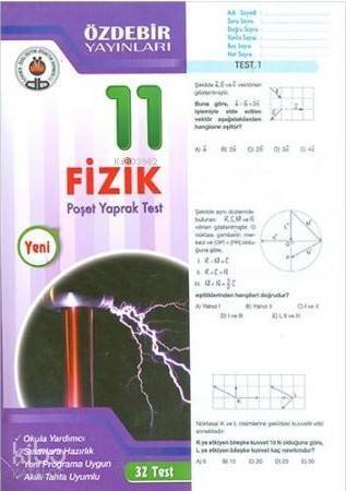 Özdebir 11.Sınıf Poşet Yaprak Test Fizik - 1