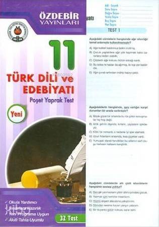 Özdebir 11.Sınıf Poşet Yaprak Test Türk Dili ve Edebiyatı - 1