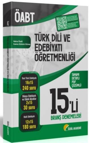 Özdil Akademi ÖABT Türk Dili ve Edebiyatı 15 li Deneme Çözümlü - Yekta - 1