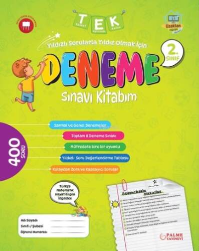 Palme 2. Sınıf Tek Deneme Sınavı Kitabım - 1