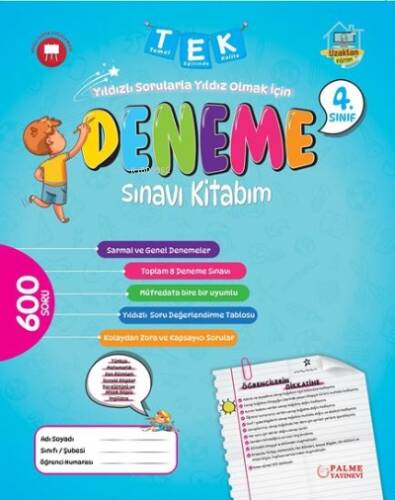 Palme 4.Sınıf Tek Deneme Sınavı Kitabım - 1