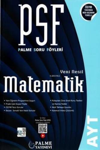 Palme Psf Yks Ayt Matematik Soru Kitabı *Kurumsal* - 1