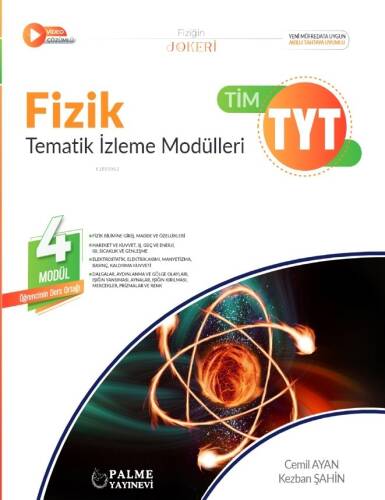 Palme Yayınevi TYT Fizik Tim Tematik İzleme Modülleri 4 Modül - 1