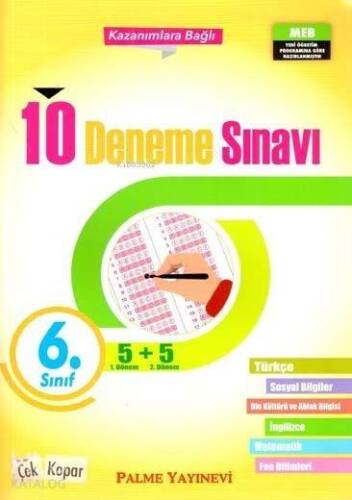 Palme Yayınları 6. Sınıf 10 Deneme Sınavı Palme - 1