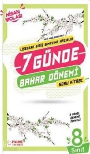 Palme Yayınları 8. Sınıf LGS 7 Günde Bahar Dönemi Soru Kitabı Palme - 1