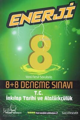 Palme Yayınları 8. Sınıf LGS T.C. İnkılap Tarihi ve Atatürkçülük Enerji 8+8 Deneme Sınavı Palme - 1