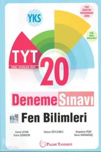 Palme Yayınları TYT Fen Bilimleri 20 Deneme Sınavı Palme - 1