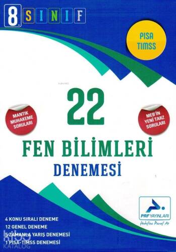 Paraf Yayınları 8. Sınıf LGS Fen Bilimleri 22 Denemesi Paraf - 1