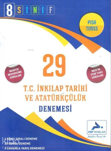 Paraf Yayınları 8. Sınıf LGS T.C. İnkılap Tarihi ve Atatürkçülük 29 Deneme Paraf - 1