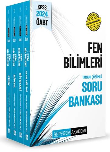 Pegem 2024 KPSS ÖABT Fen Bilimleri Tamamı Çözümlü Soru Bankası (4 Kitap) - 1