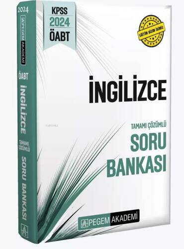 Pegem 2024 KPSS ÖABT İngilizce Tamamı Çözümlü Soru Bankası - 1