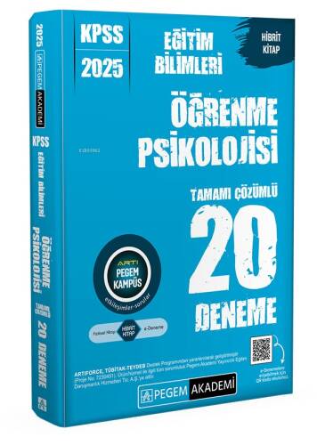 Pegem 2025 KPSS Eğitim Bilimleri Öğrenme Psikolojisi Tamamı Çözümlü 20 Deneme - 1