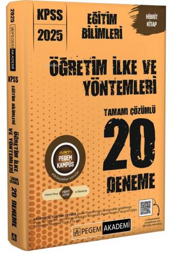 Pegem 2025 KPSS Eğitim Bilimleri Öğretim İlke ve Yöntemleri Tamamı Çözümlü 20 Deneme - 1