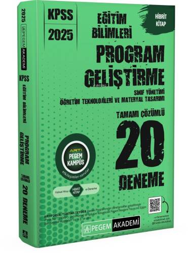 Pegem 2025 KPSS Eğitim Bilimleri Program Geliştirme Tamamı Çözümlü 20 Deneme - 1