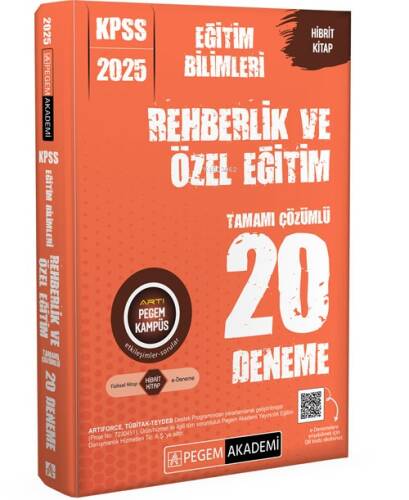 Pegem 2025 KPSS Eğitim Bilimleri Rehberlik ve Özel Eğitim Tamamı Çözümlü 20 Deneme - 1