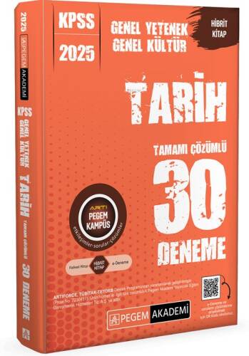 Pegem 2025 KPSS Genel Yetenek Genel Kültür Tarih Tamamı Çözümlü 30 Deneme - 1