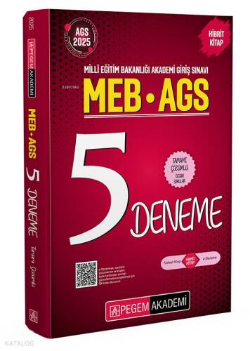 Pegem 2025 MEB-AGS Tamamı Çözümlü 5 Deneme - 1