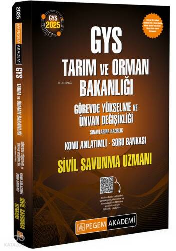 Pegem Akademi 2025 GYS Tarım ve Orman Bakanlığı Görevde Yükselme Sınavlarına Hazırlık Konu Anlatımlı Soru Bankası - Sivil Savunma Uzmanı - 1