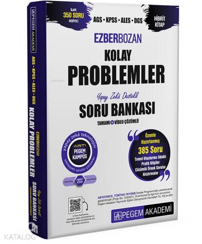 Pegem Akademi Ags - Kpss - Ales - Dgs Ezberbozan Kolay Problemler Tamamı Çözümlü Soru Bankası - 1