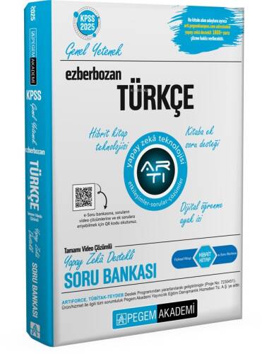 Pegem Akademi Yayıncılık 2025 Ezberbozan KPSS Genel Yetenek Genel Kültür Türkçe Soru Bankası - 1