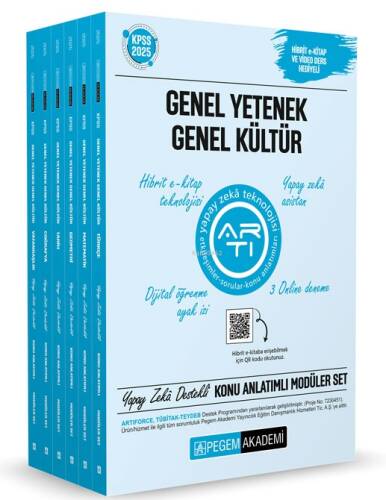 Pegem Akademi Yayıncılık 2025 KPSS Genel Yetenek Genel Kültür Lisans Konu Anlatımlı Modüler Set - (6 Kitap) - 1