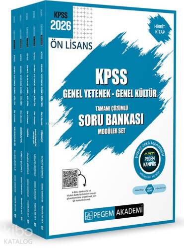 Pegem Akademi Yayıncılık 2026 KPSS Ön Lisans Genel Yetenek Genel Kültür Tamamı Çözümlü Soru Bankası Modüler Set (5 Kitap) - 1