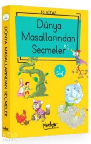 Pinokyo 1. Sınıf Dünya Masallarından Seçmeler (Düz Yazı) 10 Kitaplık Set - 1