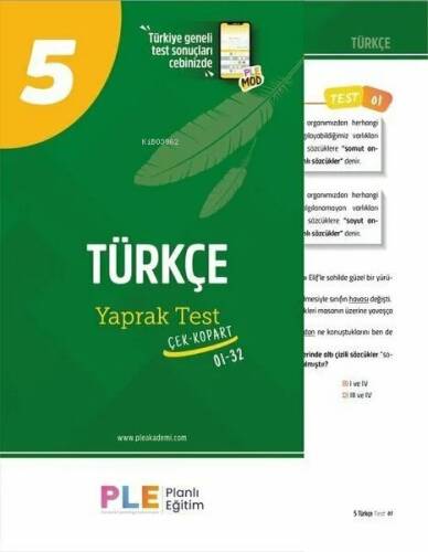 PLE - 5.Sınıf - Türkçe - Yaprak Test (1-32) - 1