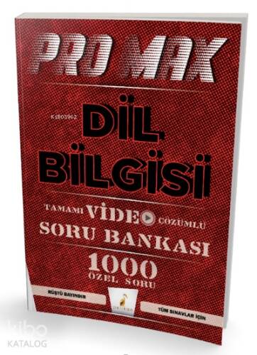 Promax Dil Bilgisi Tamamı Video Çözümlü Soru Bankası - 1