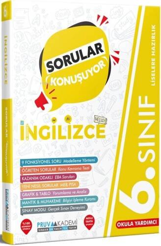 Pruva Akademi 6. Sınıf İngilizce Sorular Konuşuyor Soru Bankası - 1