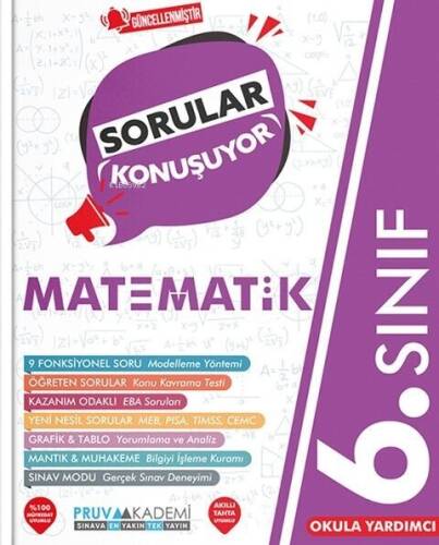 Pruva Akademi 6. Sınıf Matematik Sorular Konuşuyor Soru Bankası - 1