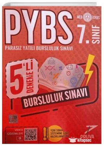 Pruva Akademi 7. Sınıf PBYS Bursluluk 5`li Deneme - 1