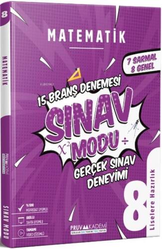 Pruva Akademi 8. Sınıf Matematik Branş Denemesi - 1