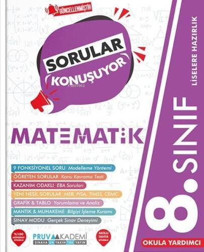 Pruva Akademi 8. Sınıf Matematik Sorular Konuşuyor Soru Bankası - 1