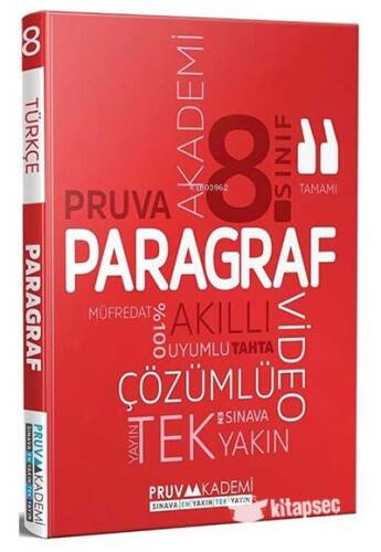 Pruva Akademi 8. Sınıf Paragraf Soru Bankası Pruva Akademi - 1