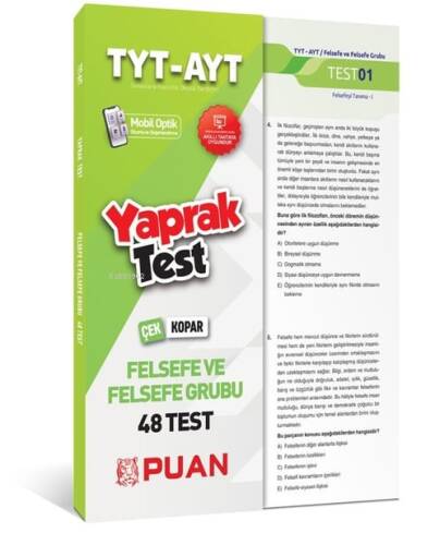 Puan Felsefe Ve Felsefe Grubu Çek Kopart Yaprak Test - 1