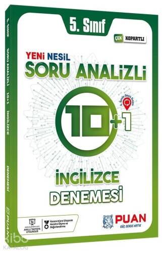 Puan Yayınları 5. Sınıf İngilizce Yeni Nesil Soru Analizli 10+1 Deneme Puan - 1