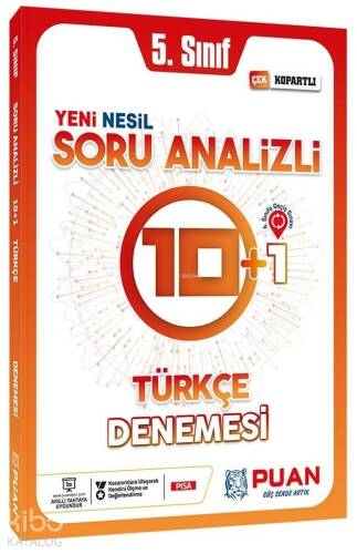 Puan Yayınları 5. Sınıf Türkçe Yeni Nesil Soru Analizli 10+1 Deneme Puan - 1