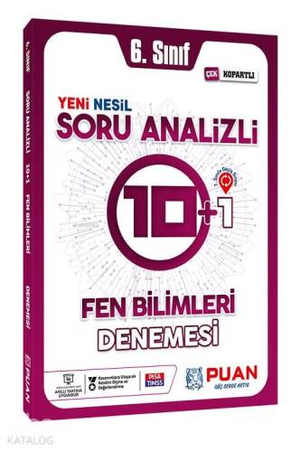 Puan Yayınları 6. Sınıf Fen Bilimleri Soru Analizli 10+1 Deneme Puan - 1