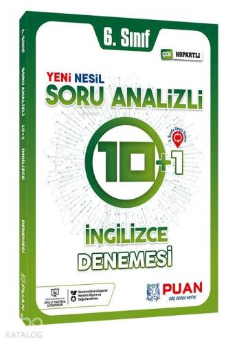 Puan Yayınları 6. Sınıf İngilizce Soru Analizli 10+1 Deneme Puan - 1