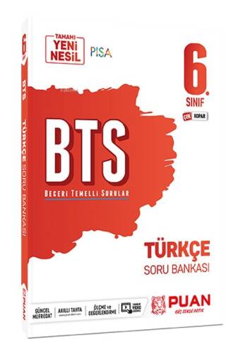 Puan Yayınları 6. Sınıf Türkçe BTS Beceri Temelli Soru Bankası - 1