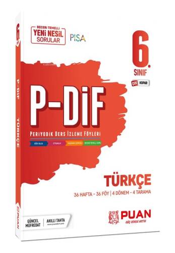 Puan Yayınları 6. Sınıf Türkçe PDİF Konu Anlatım Föyleri - 1