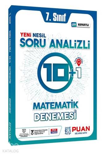 Puan Yayınları 7. Sınıf Matematik Soru Analizli 10+1 Deneme Puan - 1