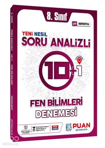 Puan Yayınları 8. Sınıf LGS Fen Bilimleri Soru Analizli 10+1 Deneme Puan - 1