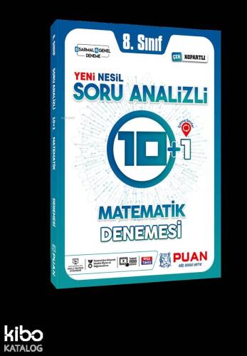 Puan Yayınları 8. Sınıf LGS Matematik Soru Analizli 10+1 Deneme Puan - 1