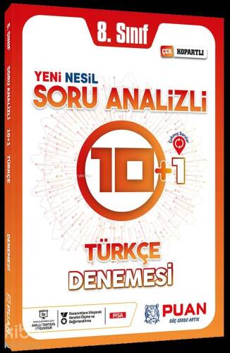 Puan Yayınları 8. Sınıf LGS Türkçe Soru Analizli 10+1 Deneme Puan - 1